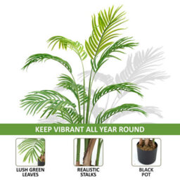 Crystals 4Ft Artificial Palm Tree Indoor Decorative Faux Plant - thumbnail 3