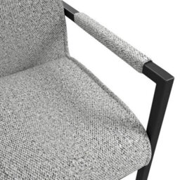 Where Saints Go Ltd Harlow Dining Armchairs Pack Of 2, Grey Tweed, Black Cantilever Frames By Where Saints Go - thumbnail 5
