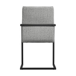 Where Saints Go Ltd Harlow Dining Armchairs Pack Of 2, Grey Tweed, Black Cantilever Frames By Where Saints Go - thumbnail 7