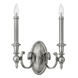 Elegant Twin Wall Light With Candle Sleeve And Nickel Finish For Stylish Interiors