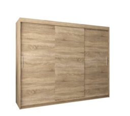 Arte Tokyo Contemporary 3 Sliding Door Wardrobe 9 Shelves 2 Rails Oak Sonoma Effect (H)2000mm (W)2500mm (D)620mm - thumbnail 1