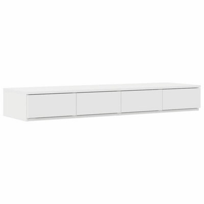 Berkfield Modern Bed Drawers White 120X36,5X16,5 Cm Engineered Wood