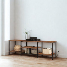 Pirlo Plush 160Cm Wide Tv Stand Unit With Power Outlets Rustic Furniture - thumbnail 6