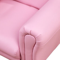 Homcom Kids Sofa Set, 2 Piece Children Armchair With Stool Nursery Pink - thumbnail 8