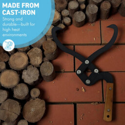 Thorness Heavy Duty Cast Iron Log Lifting Tongs Firewood Tongs With Pincer Action Fire Pit & Outdoor Fires Accessory - thumbnail 8