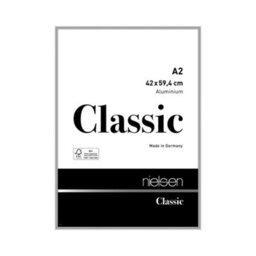 Nielsen Classic Polished Silver Aluminium Picture Frame A2, 42X59.4Cm - With Float Glass And Push/turn Clips