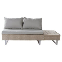 HomeTouch Rattan Garden Patio Corner Sofa Set With Recliner Seat And Coffee Table - thumbnail 9