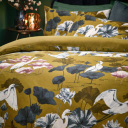 Wylder Tropics Kushiro Exotic Cotton Sateen Duvet Cover Set, Double, Green - thumbnail 3