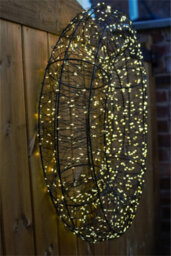 Xmas Haus 38X7.5Cm  2D 480 Led  Warm White Wreath With 10% Twinkle - thumbnail 5