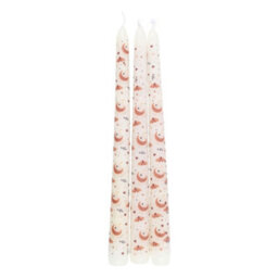 Something Different Taper Harvest Moon Candle Set (Pack Of 3) White/brown (One Size)