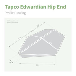Tapcoslate Classic Edwardian Hip End Cap - 90 Degree, Chestnut Brown - thumbnail 2