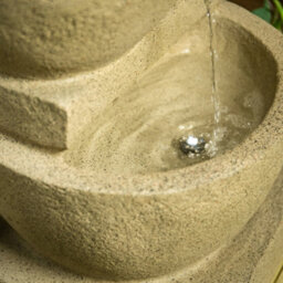 Primrose 72 Cm Solar Stone Effect Kendal 4 Tier Cascading Water Fountain With Led Lights Decorative Cascade Feature - thumbnail 8