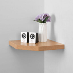 Spot On Dealz Oak Wooden Corner Floating Shelves Small Wall Shelf - thumbnail 2