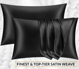 Lazzaro 4 Pack Satin Silk Pillowcases For Hair & Skin Soft Smooth With Envelope Closure - thumbnail 2