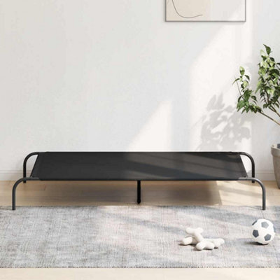 Vidaxl Elevated Dog Bed Black 150X90X20 Cm Oxford Fabric And Steel - image 1