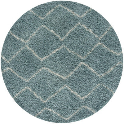 The Rugs Moroccan Shaggy Rugs And Runners Soft Fluffy Wavy Trellis Design High Pile Duck Egg Blue And Ivory Living Room Kitchen Hallway 850 - image 1