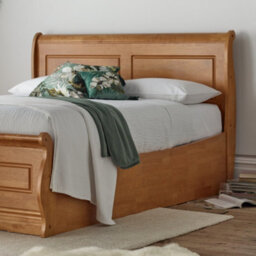 Marseille New Oak Finish Wooden Ottoman Storage Bed - Double 4Ft6 Bed Frame Only - thumbnail 3