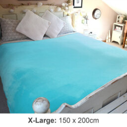 Snug Rug Snug-Rug Premium Blanket Luxury Sherpa Fleece Sofa Tv Throw Large Blankets 150X200Cm - Scuba Blue - thumbnail 6