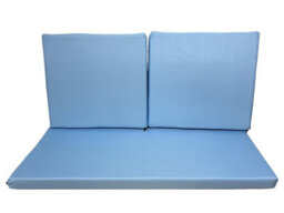 Crescent 3 Piece Replacement Set Sky Blue Seat Pads Cushion Waterproof Rattan Furniture Cushions Durable Patio Garden Sofa Seat Pads - thumbnail 2