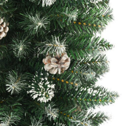 Berkfield Artificial Slim Christmas Tree With Stand 240 Cm Pvc - thumbnail 4