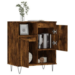 Berkfield Durable Sideboard Smoked Oak 60X35X70 Cm Engineered Wood - thumbnail 4