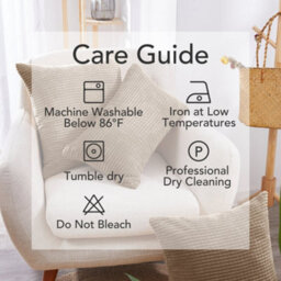 Deconovo Set Of 2 Corduroy Cushion Covers 60Cm X 60Cm, 24X24 Inches Grid Square Throw Pillow Cases For Cars(Taupe, 2 Pieces) - thumbnail 3
