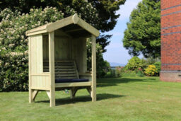 Churnet Valley Garden Furniture Ltd Cottage Arbour Fully Enclosed Sits 2 - thumbnail 4