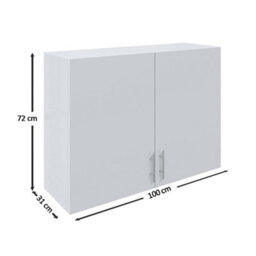Jd Greta Kitchen Wall Unit 1000mm Storage Cabinet With Doors And Shelf 100Cm - Sage Green Matt - thumbnail 4