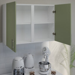 Jd Greta Kitchen Wall Unit 1000mm Storage Cabinet With Doors And Shelf 100Cm - Sage Green Matt - thumbnail 3