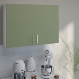 Jd Greta Kitchen Wall Unit 1000mm Storage Cabinet With Doors And Shelf 100Cm - Sage Green Matt - thumbnail 2