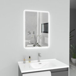 T&k Bathroom Led Mirror 80X60Cm, With Anti-Fog,3-Colours Dimmable, Touch Control&memory Function, Horizontal/vertical Installation - thumbnail 1