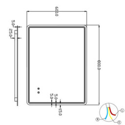 T&k Bathroom Led Mirror 80X60Cm, With Anti-Fog,3-Colours Dimmable, Touch Control&memory Function, Horizontal/vertical Installation - thumbnail 7