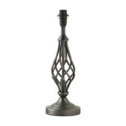 Lighting Supermarket Queenswood Classic Barley Twist Table Lamp Base Only - Pewter Grey - thumbnail 1