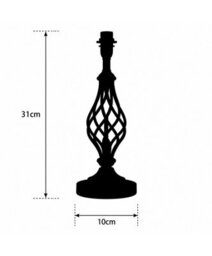 Lighting Supermarket Queenswood Classic Barley Twist Table Lamp Base Only - Pewter Grey - thumbnail 4