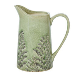 Dibor Sage Green Hallway Room Table Decor Ceramic Pitcher Jug Flower Vase H22.5 X W10.5Cm - thumbnail 2