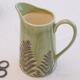 Dibor Sage Green Hallway Room Table Decor Ceramic Pitcher Jug Flower Vase H22.5 X W10.5Cm - thumbnail 3