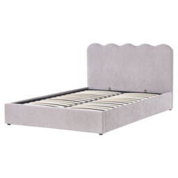 Beliani Ottoman Bed Chenille Nanterre 160 X 200 Cm (Eu King Size) Taupe - thumbnail 4