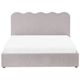 Beliani Ottoman Bed Chenille Nanterre 160 X 200 Cm (Eu King Size) Taupe - thumbnail 6