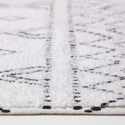 Homescapes Black And White Bath Mat 100% Cotton Boho Design, 50 X 80 Cm - thumbnail 3