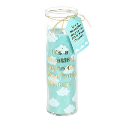 Something Different Lavender & Chamomile Cloud Print Scented Candle Blue (One Size) - image 1