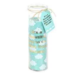 Something Different Lavender & Chamomile Cloud Print Scented Candle Blue (One Size) - thumbnail 1