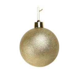 Glitter Shatterproof Bauble X1 20Cm - Gold - thumbnail 1