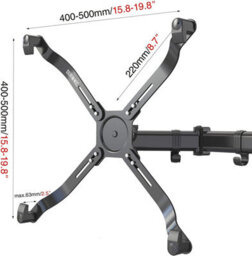 Duronic Dmad1Nv Non-Vesa Monitor Adaptor, Universal Bracket For Mounting Tv Or Pc Screen Up To 27 8Kg, Vesa 75/100 - thumbnail 2