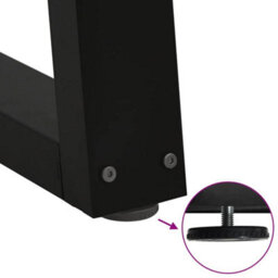Walplus Dining Table Legs V-Shape 3 Pcs Black 90X(72-73.3) Cm Steel - thumbnail 9