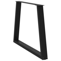 Walplus Dining Table Legs V-Shape 3 Pcs Black 90X(72-73.3) Cm Steel - thumbnail 4