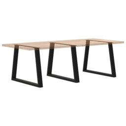 Walplus Dining Table Legs V-Shape 3 Pcs Black 90X(72-73.3) Cm Steel - thumbnail 8