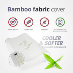 Mantraraj Memory Foam Pillow Cervical Massage Deep Sleep Contour Standard Neck Bamboo Health Care Orthopedic Pillow - thumbnail 4