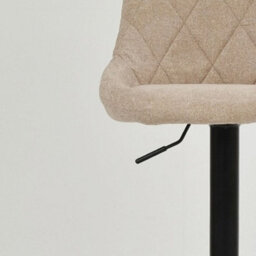 Lakeland Furniture Fleur Fawn Brown Fabric Black Gas Lift Base Bar Stool - thumbnail 8