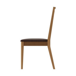 Fwstyle Set Of 2 Ready Assembled Dining Chairs Ladder Back Natural Oak Faux Leather Cushioned Seat (H) 100 (W) 46Cm (D) 56.5Cm - thumbnail 5