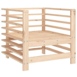 Garden Chairs 2 Pcs Solid Wood Pine - Cushion Not Included - thumbnail 3